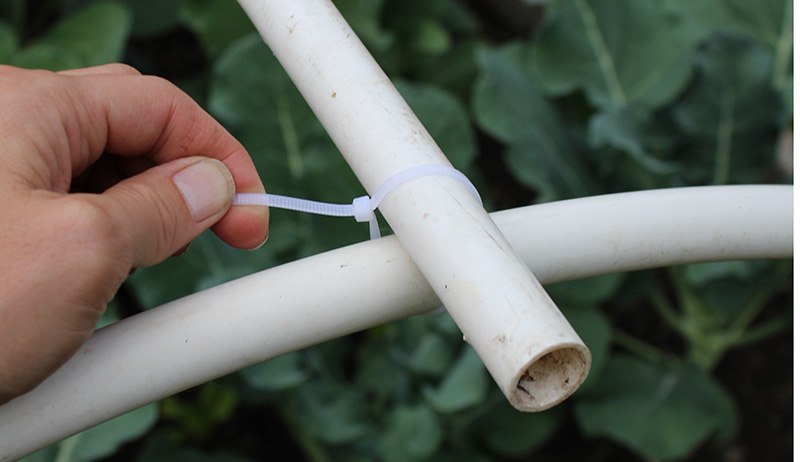 pvc pipe held together with plastic clips