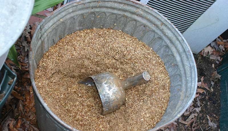 Compost and a coop in a bin