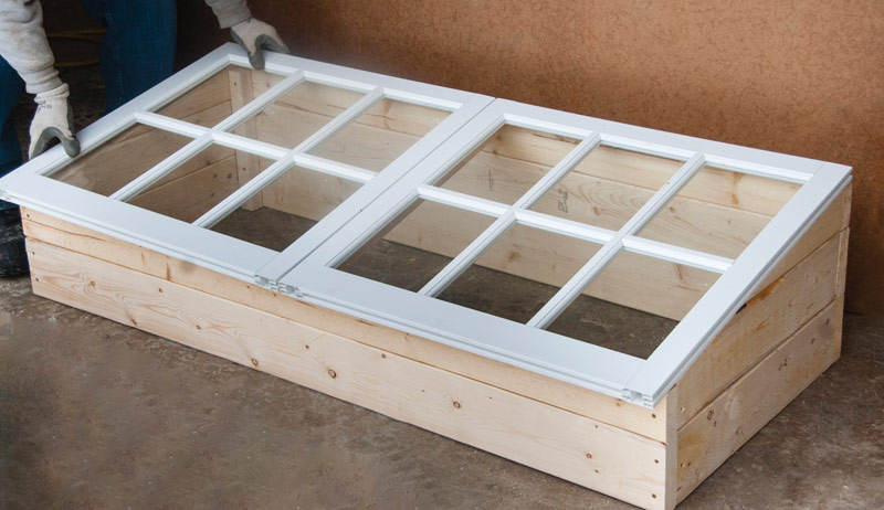 small greenhouse box being built can be used to extend growing beyond the hardiness zone map