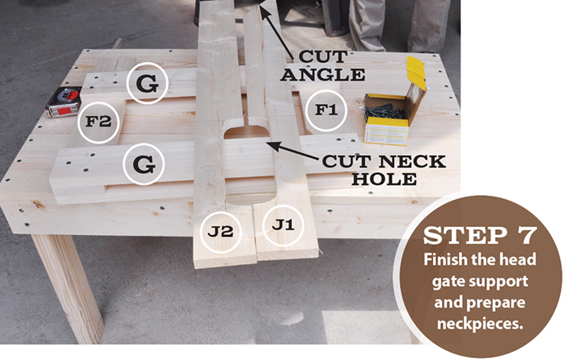 making a goat stanchion step 7