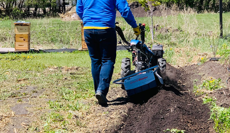 rotary plow attachment walk-behind tractor