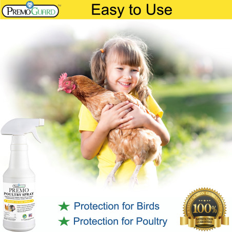 Poultry Spray 128 oz - All Natural Non Toxic - Premo Guard
