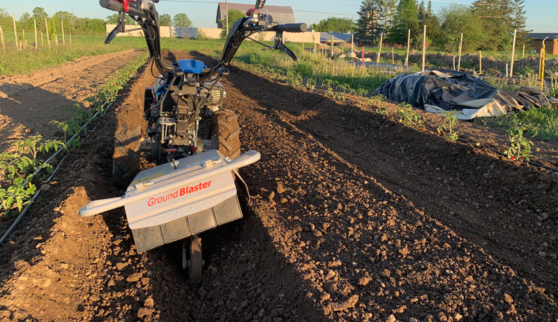 rotary plow attachment walk-behind tractor